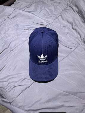 Adidas Originals Night Marine Navy Blue A-Flex Mesh Stretch Fit Trefoil Baseball